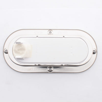 Grote 53973 Amber 6" Turn Lamp LED Oval Light w/ Stainless Steel Flange Male Pin