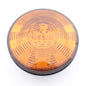 Grote 54363 Amber 4" Round LED Auxiliary Light White Hard Shell Male Pin 3-Diode
