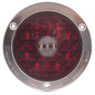 Grote 55202 Red 4" Round LED Tail Light w/ Backup 4-Pin Stainless Steel Flange