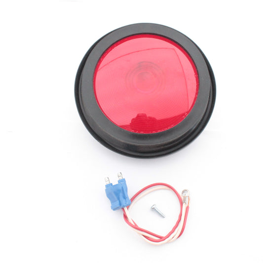 Grote 55582 Red 4" Torsion Mount Round Stop Lamp with Grommet and Wire Pigtail