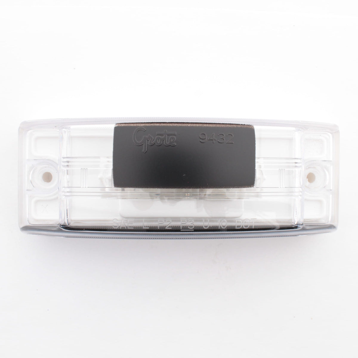 Grote 60331 Clear Sealed Turtleback License Plate Light Incandescent 5-7/8" x 2"