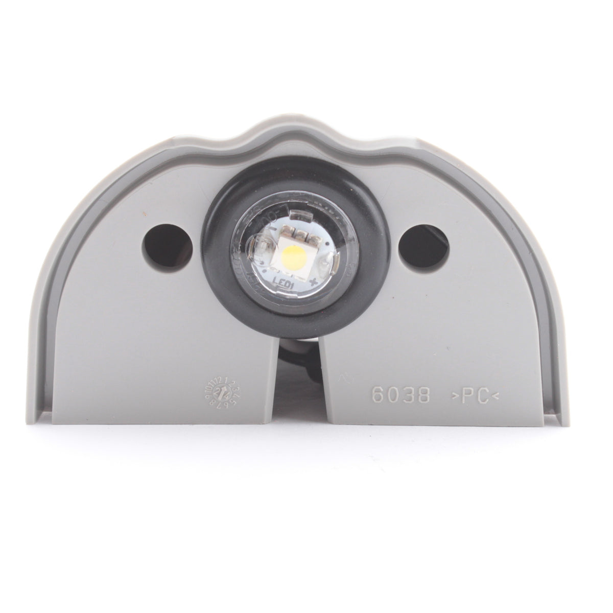 Grote 60381 White w/ Gray Housing License Light 1-Diode LED 3.5" Low-Profile