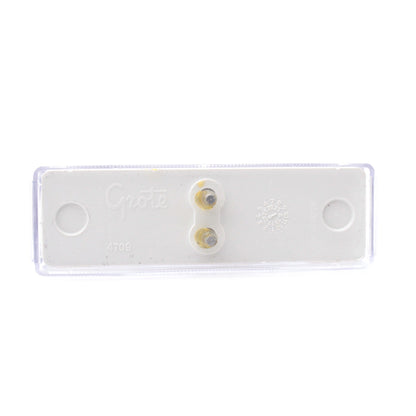 Grote 60411 Clear Rectangular LED Utility Lamp 1-Diode Male Pin 3-51/64" x 3/4"