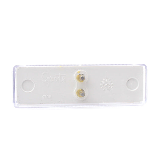 Grote 60411 Clear Rectangular LED Utility Lamp 1-Diode Male Pin 3-51/64" x 3/4"