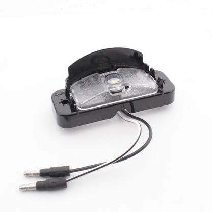 Grote 60691 Clear LED License Light Rectangular Horizontal Mount Black Housing