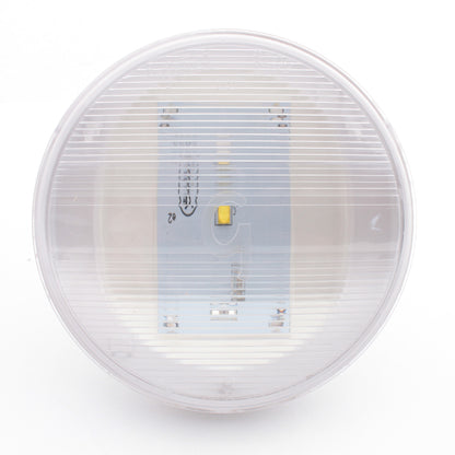 Grote 62091 White Back-Up Lamp 4" Single LED Male Pin Clear Hard Coated Lens