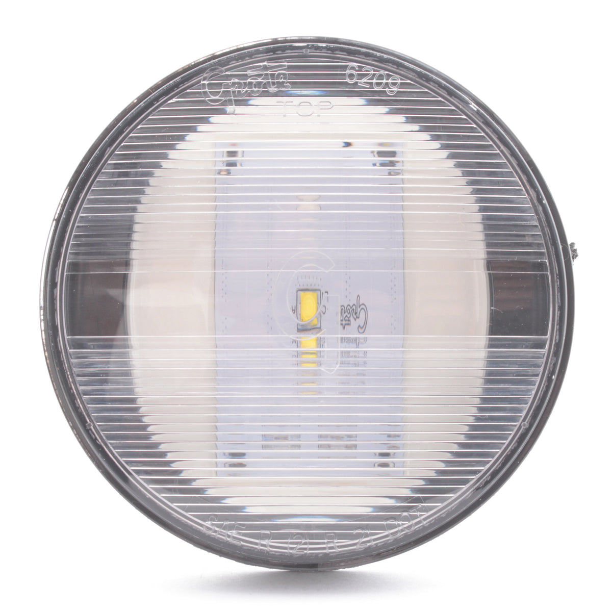 Grote 62101 Back-Up Lamp 4" Round Single LED Hardshell Clear Hard Coated Lens