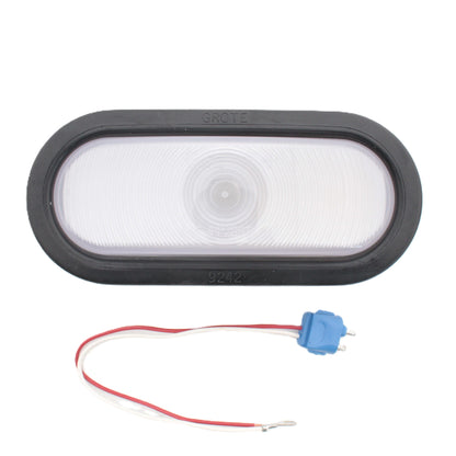 Grote 62251 Clear 6" Torsion Mount Oval Dual-System Backup Lamp Female Pin
