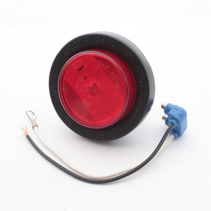 Grote 65282 Red 2" Round SuperNova LED Clearance Side Marker Lamp w/ Harness