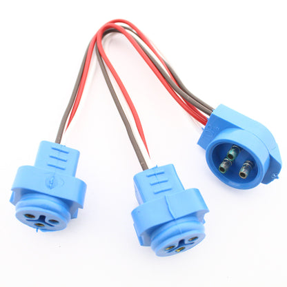 Grote 66813 Two Lamp 9" Y Adapter Pigtails 9" Long Adapter Male-to-Male Pin