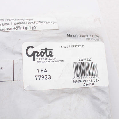 Grote 77933 1" Round Hide-Away LED Amber Light Vertex Surface Mount