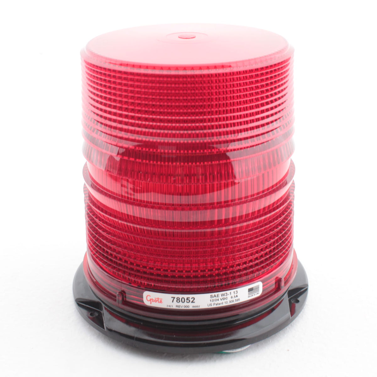 Grote 78052 Red LED Beacon Tall Dome Lens Permanent Mount Class 1 S-Link 6.7"