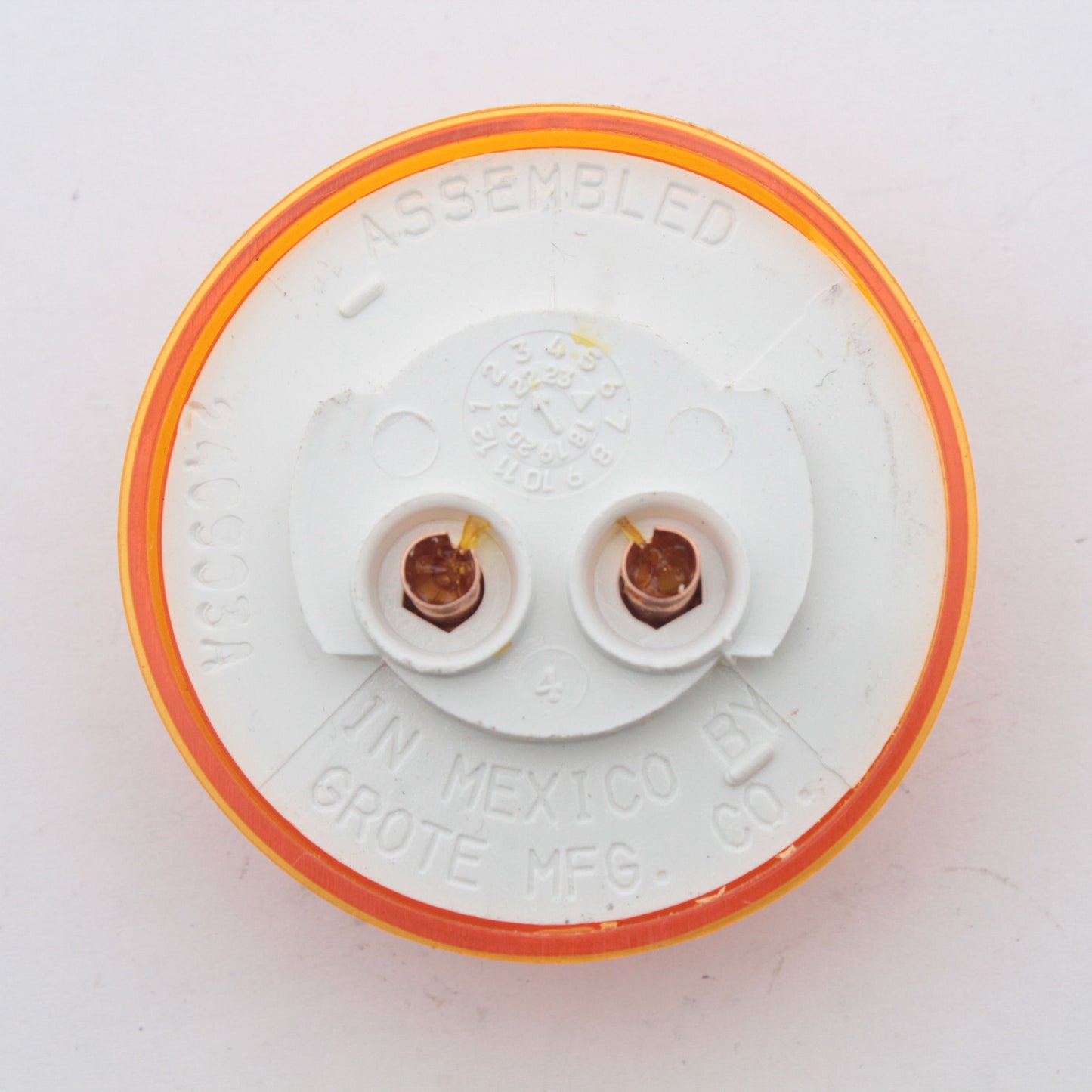 Grote 78333 Yellow 2" ABS Clearance Marker Lamp PC Rated Incandescent 2CP Bulb