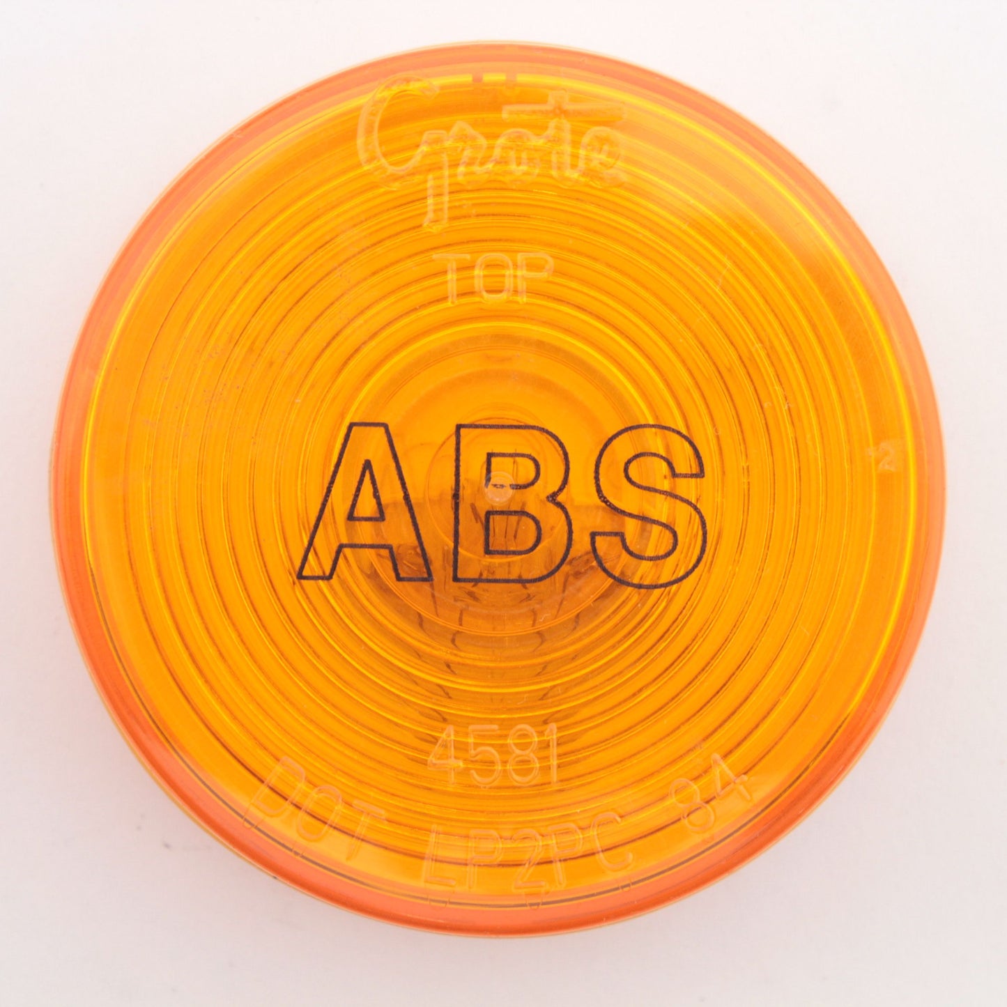 Grote 78343 Yellow Amber Round Twist-On ABS Lamp Optic Lens 12V 2-1/2" x 3/4"