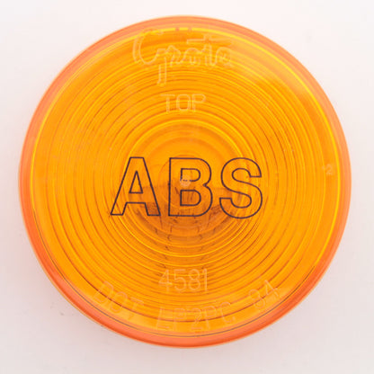 Grote 78343 Yellow Amber Round Twist-On ABS Lamp Optic Lens 12V 2-1/2" x 3/4"