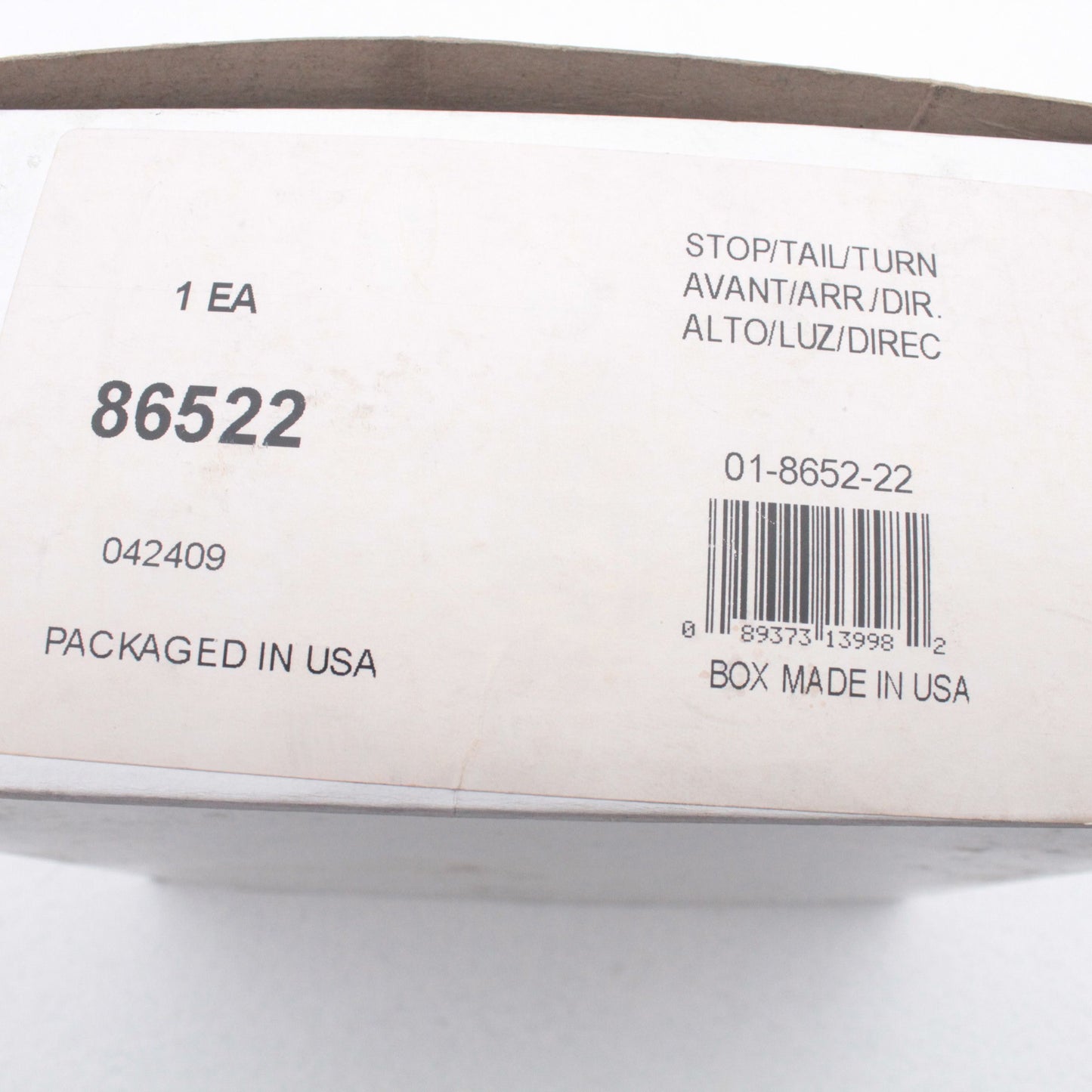 Grote 86522 Red Right Side Tail Light Lens Housing Only No Mounting or Bulbs