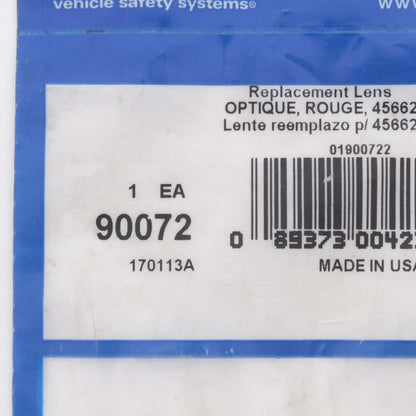 Grote 90072 Red 4" x 1-15/16" Clearance Side Marker Lens w/ Built-In Reflector