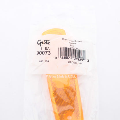 Grote 90073 Amber 4" x 1-15/16" Clearance Side Marker Lens w/ Built-In Reflector