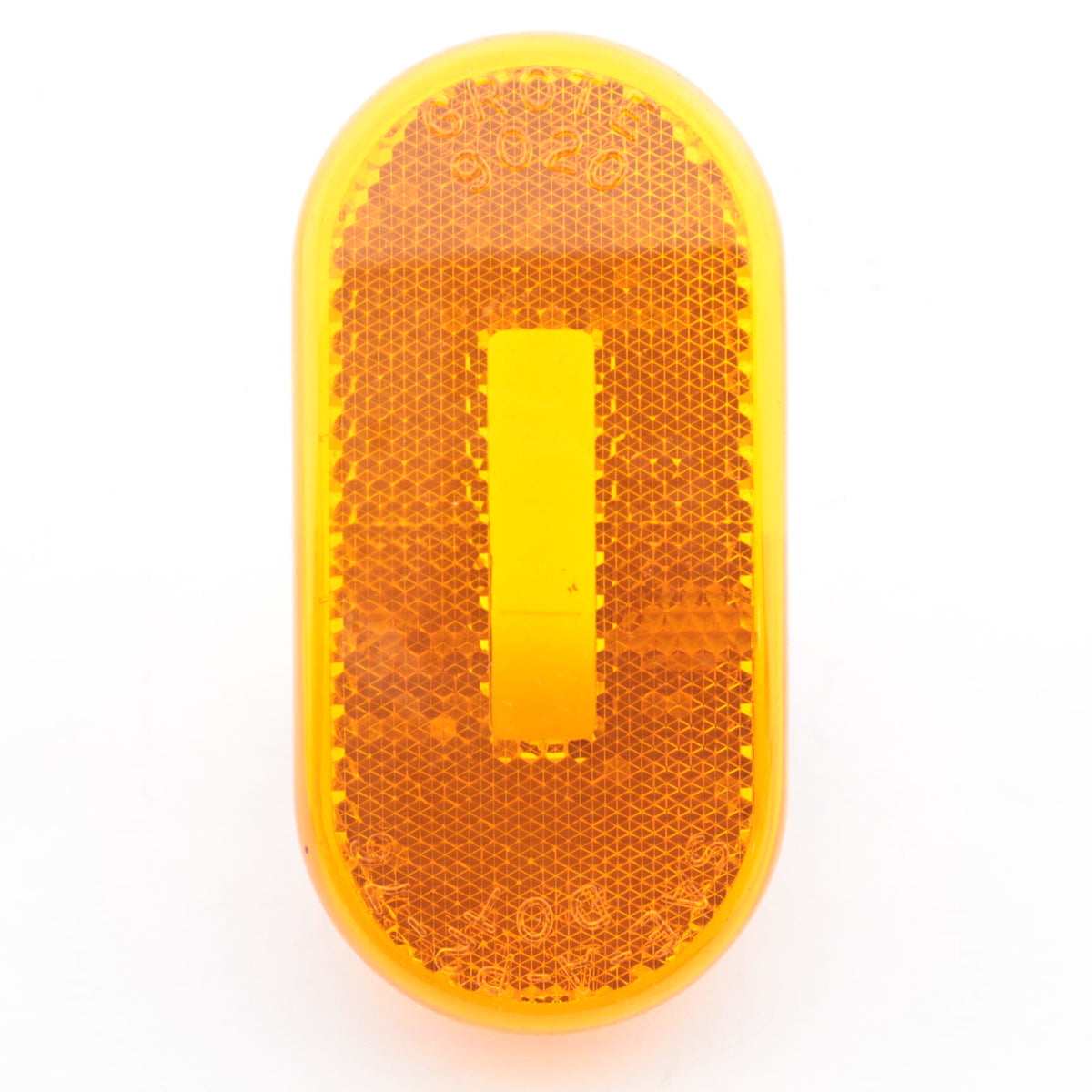 Grote 90203 Amber 4" 2-Bulb Oval Acrylic Replacement Clearance Marker Light Lens