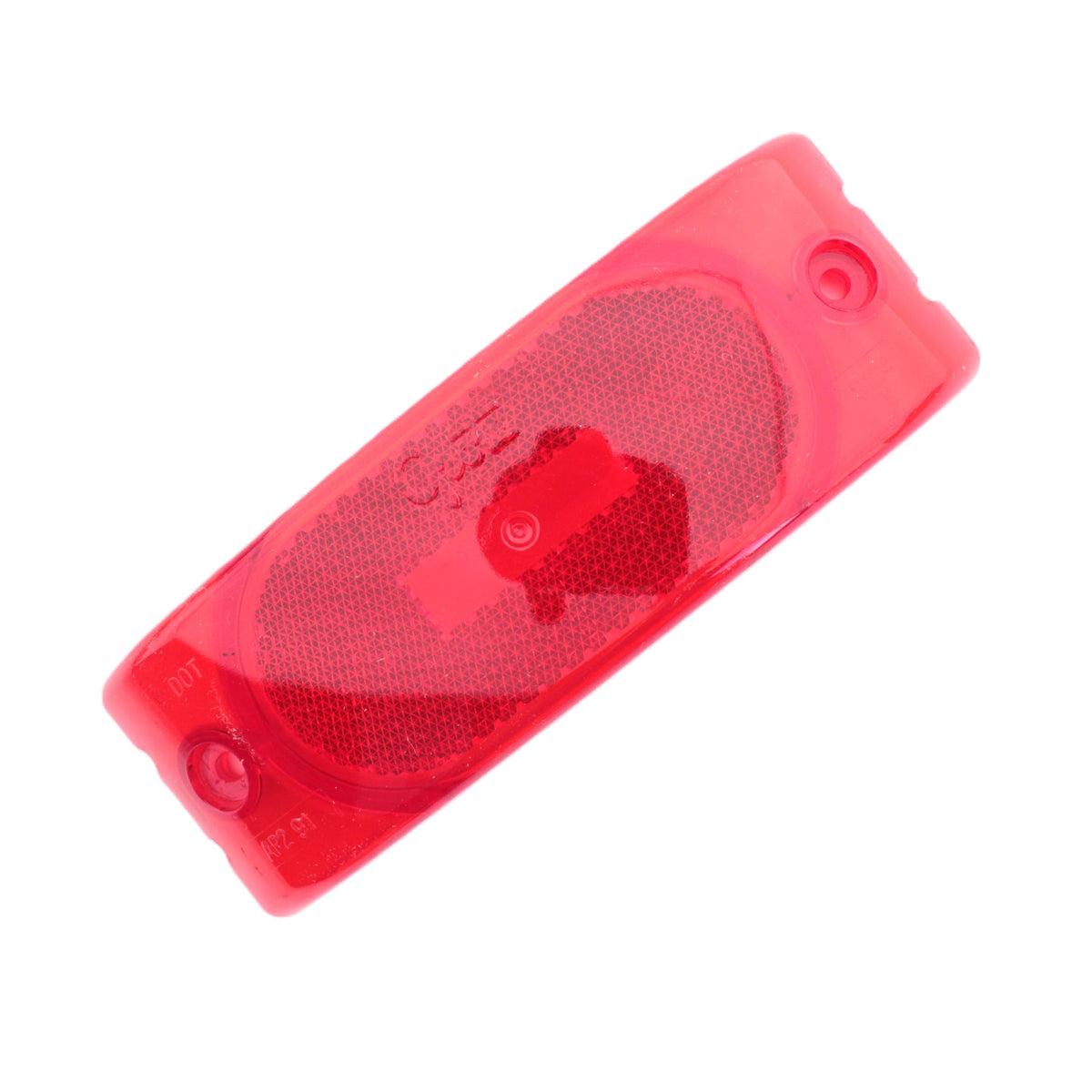 Grote 91042 Red 5.84" x 2" Two-Bulb Turtleback Clearance Marker Replacement Lens