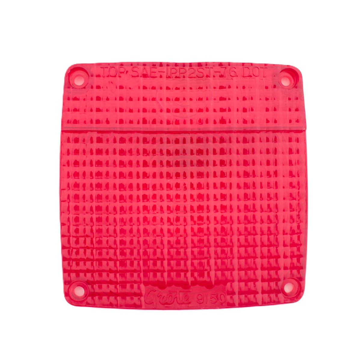 Grote 91502 Red 4.25" Square Stop Tail Turn Lamp Light Acrylic Replacement Lens