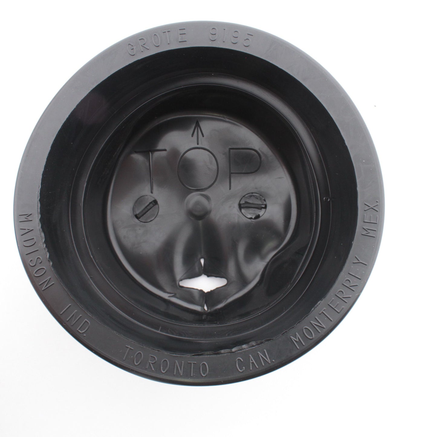 Grote 91950 Black 5.25" Mounting Grommet Closed Back for Round Lamps 2.25" Depth
