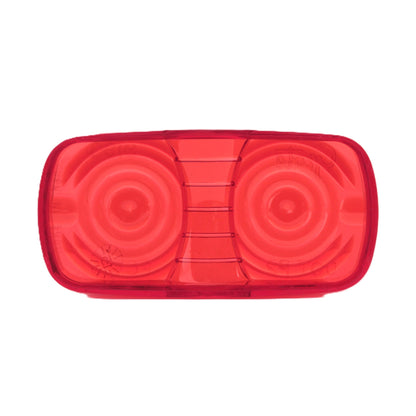 Grote 91961 Red 4" Clearance Side Marker 2-Bulb Light Lamp Lens Ploycarbonate