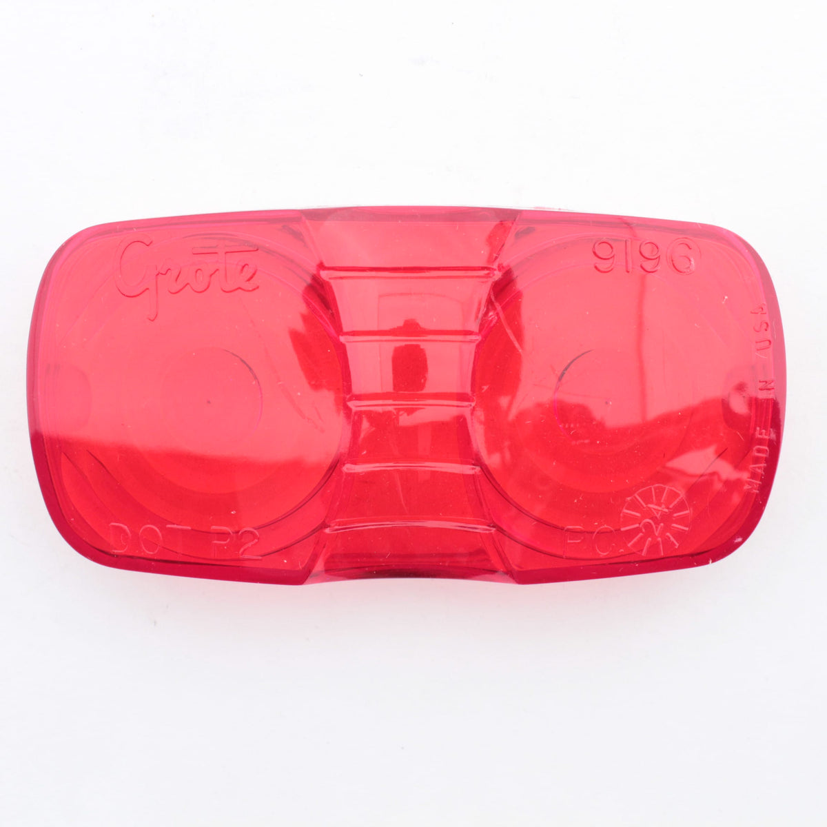 Grote 919623 Red Two-Bulb Acrylic Rectangular Clearance Marker Lens 4" x 2"