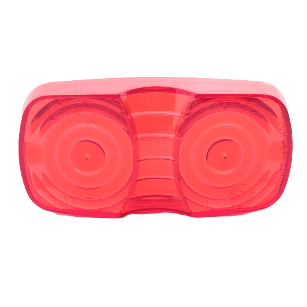 Grote 91962 Red 4" x 2" Two-Bulb Square Clearance Marker Replacement Lenses
