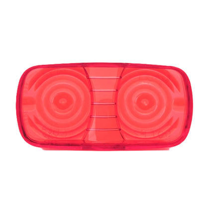 Grote 91962 Red 4" x 2" Two-Bulb Square Clearance Marker Replacement Lenses