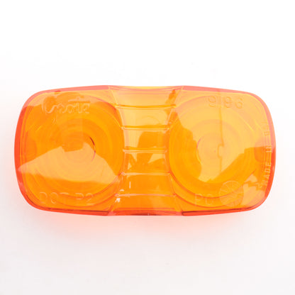Grote 91963 Amber 4" x 2" Two-Bulb Square Clearance Marker Replacement Lenses
