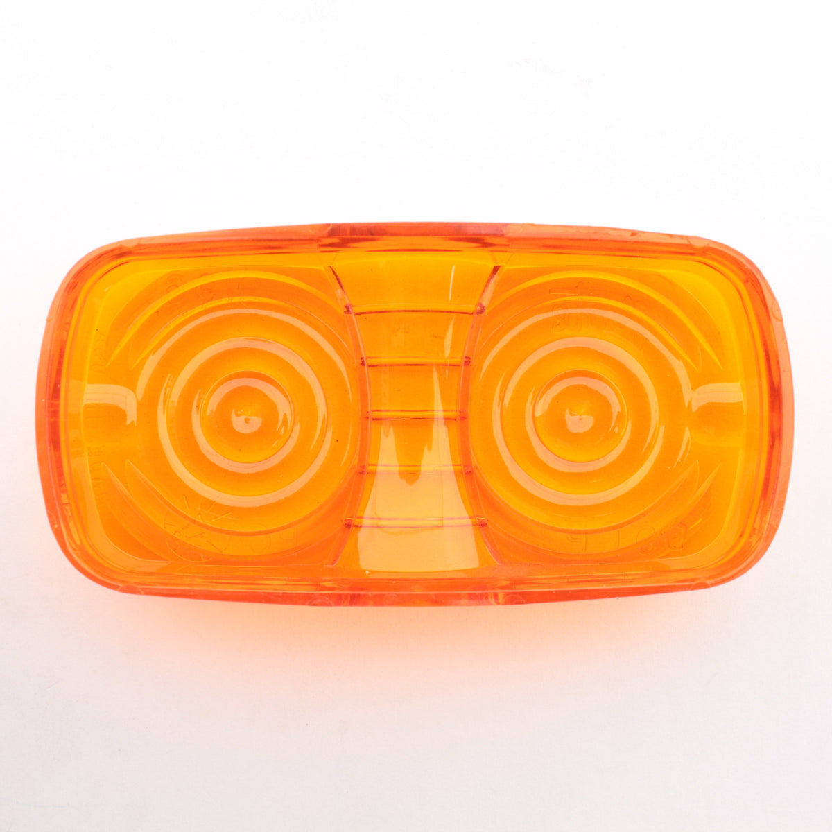Grote 91963 Amber 4" x 2" Two-Bulb Square Clearance Marker Replacement Lenses