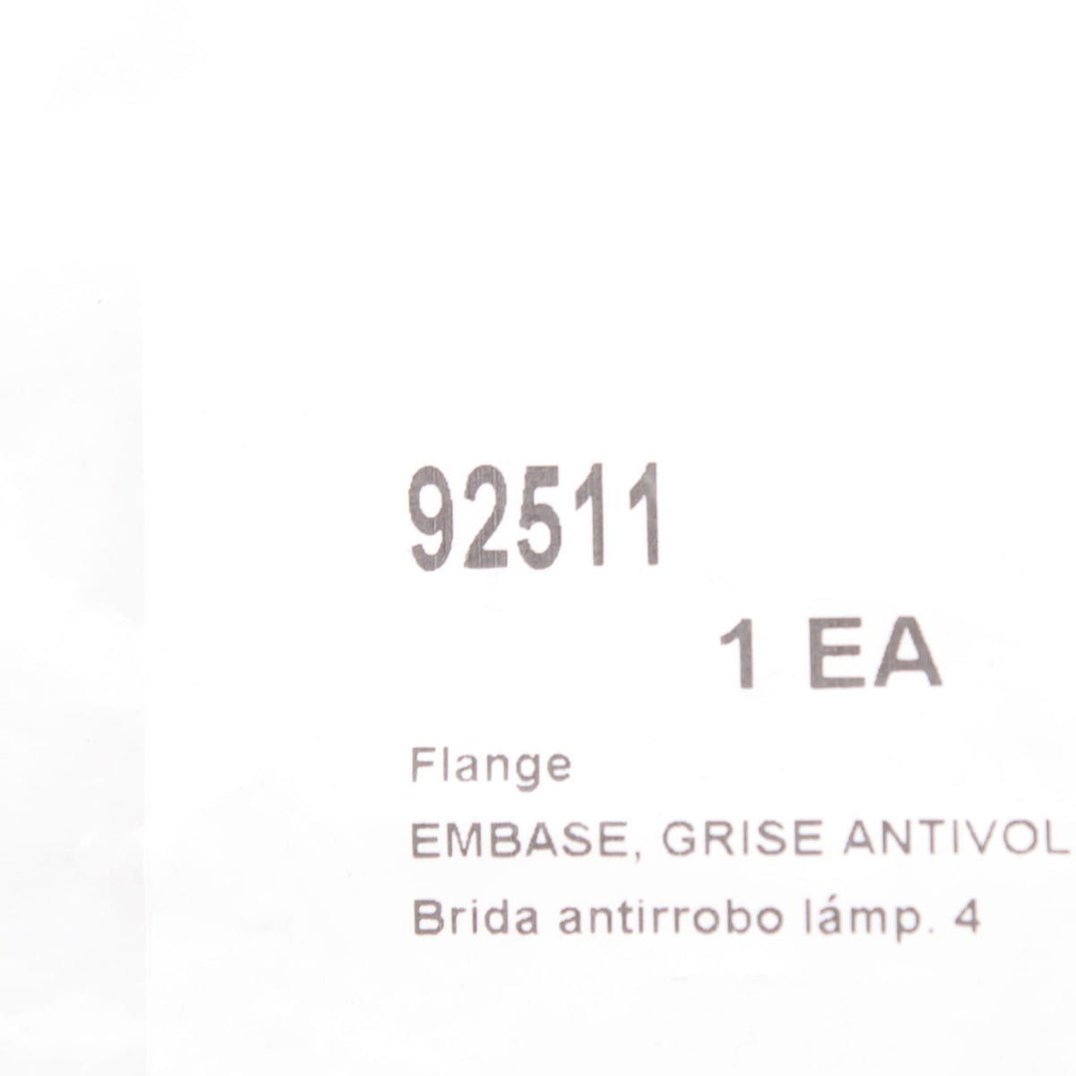 Grote 92511 Gray 4" Flange for Round Lamps Polycarbonate Theft-Resistant