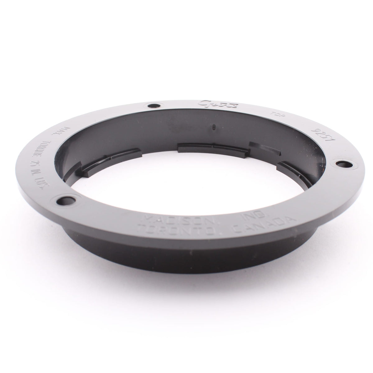 Grote 92512-3 Black 4" Theft-Resistant Flange for Round Lamps Lights Bulk Pack