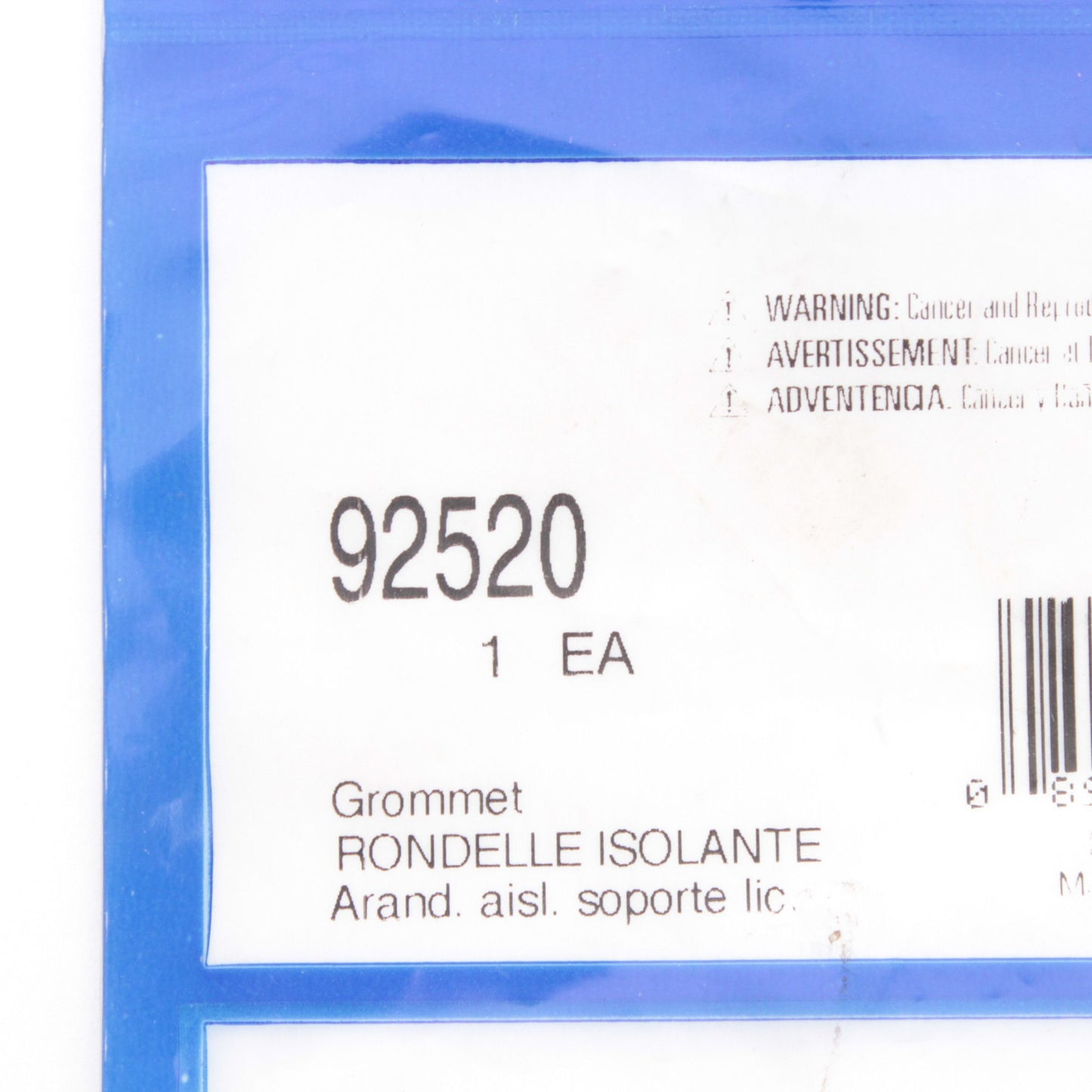 Grote 92520 Black Small Rectangular License Lamp Grommet 3.05" x 1.415" x 0.515"