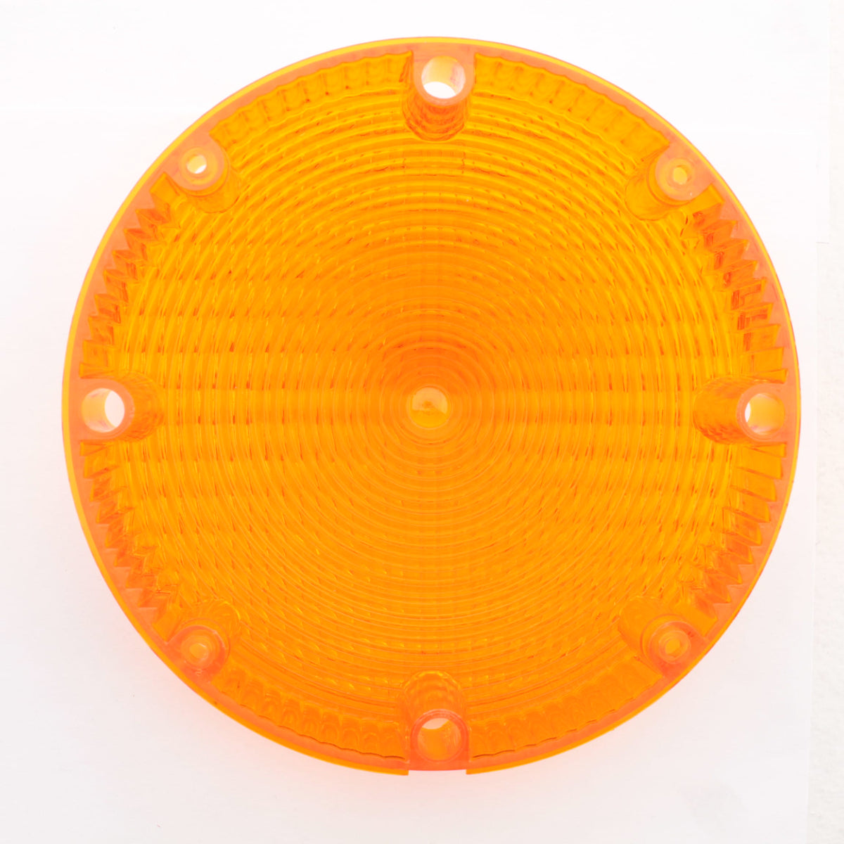 Grote 99843 Amber 7" Round Stop Tail Turn Lamp Light Lens Acrylic Screw Mount