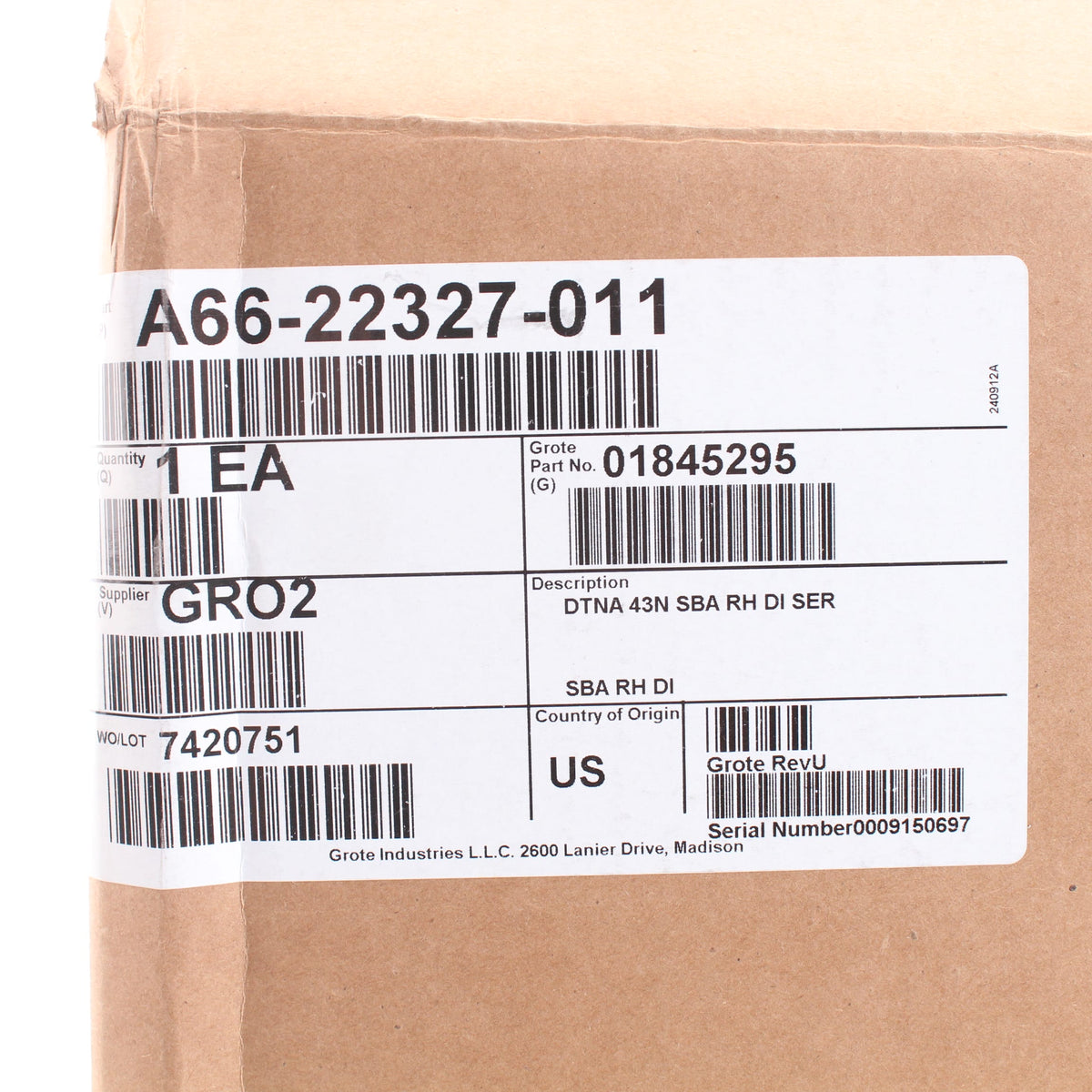 Grote A66-10227-011 RH Heated LED Headlamp for SetBack Axle Western Star 47x 49x