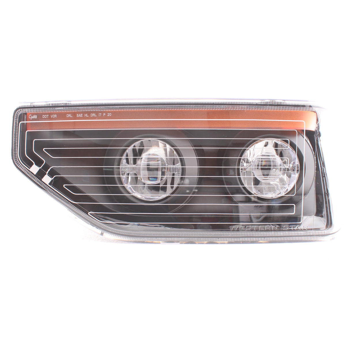 Grote A66-10227-024 LH Heated LED Headlamp for Set Forward Axle Western Star 47x