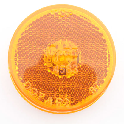 Grote G1003 Yellow Amber 2.5" Reflex Hi Count LED Clearance Marker Lamp Light P2