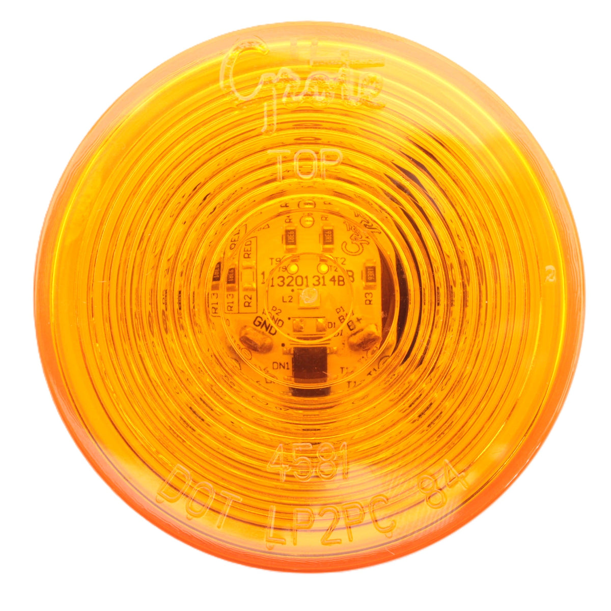 Grote G1033 Amber Round 2.5" LED Hi-Count Optic Clearance Marker Light Bulk PL10
