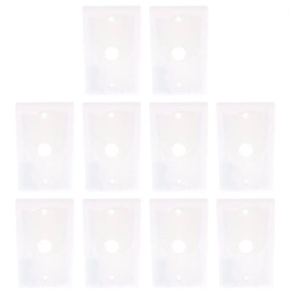 10 Hubbell White Phone Cable Wallplates Cover .625" Hole Box Mount NP737