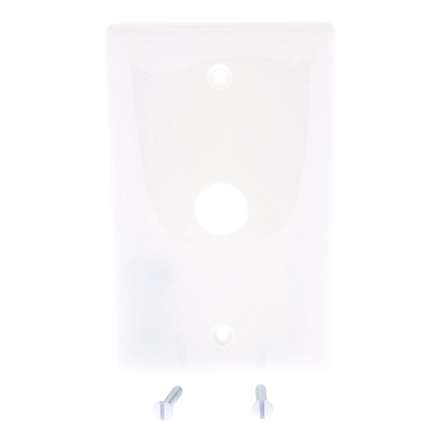 Hubbell White Phone Cable Wallplate Cover .625" Hole Box Mount NP737