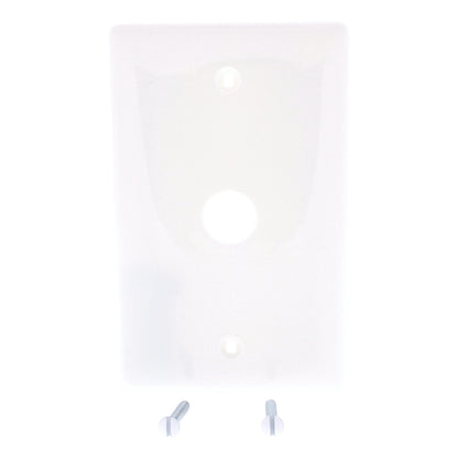 Hubbell White Phone Cable Wallplate Cover .625" Hole Box Mount NP737