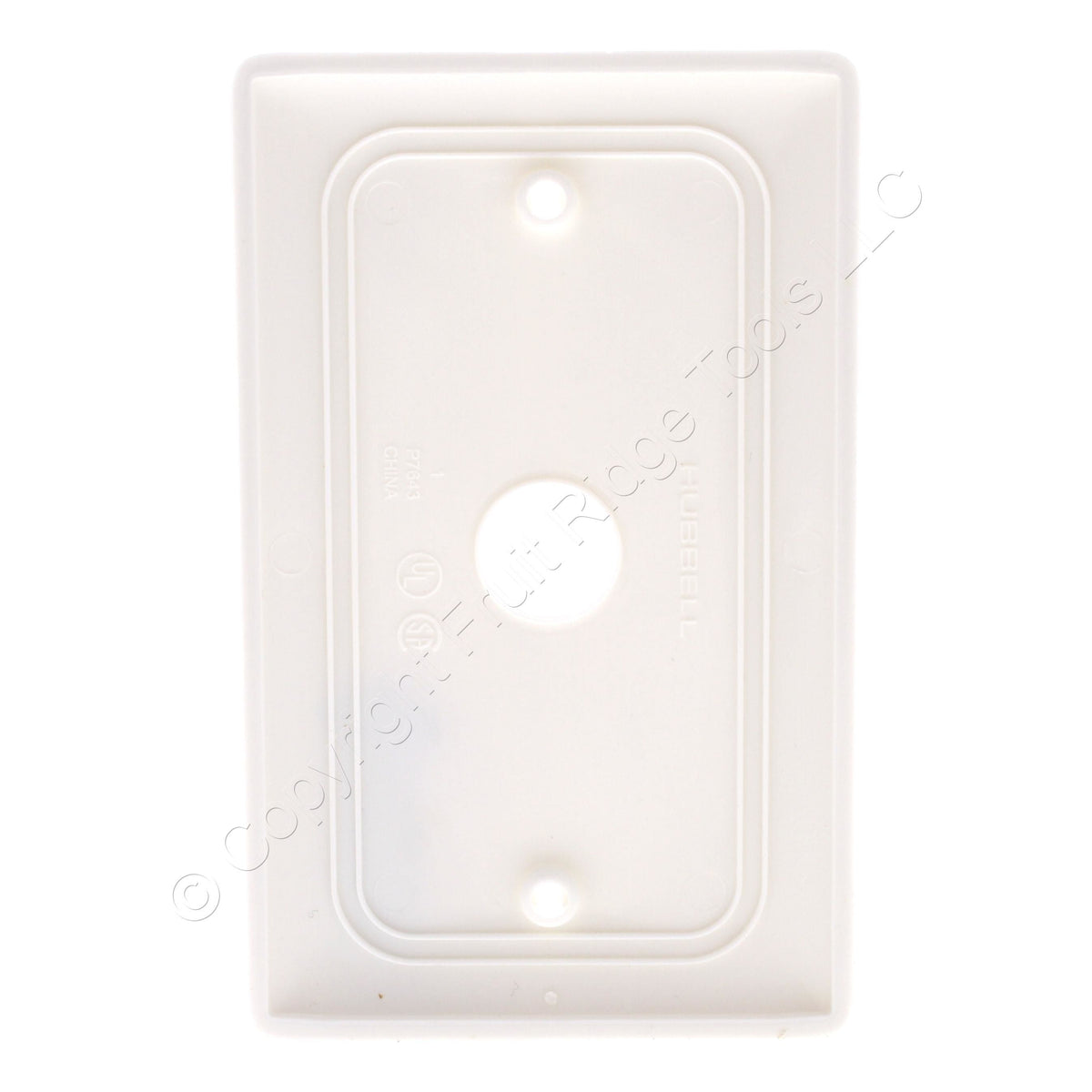 10 Hubbell White Phone Cable Wallplates Cover .625" Hole Box Mount NP737