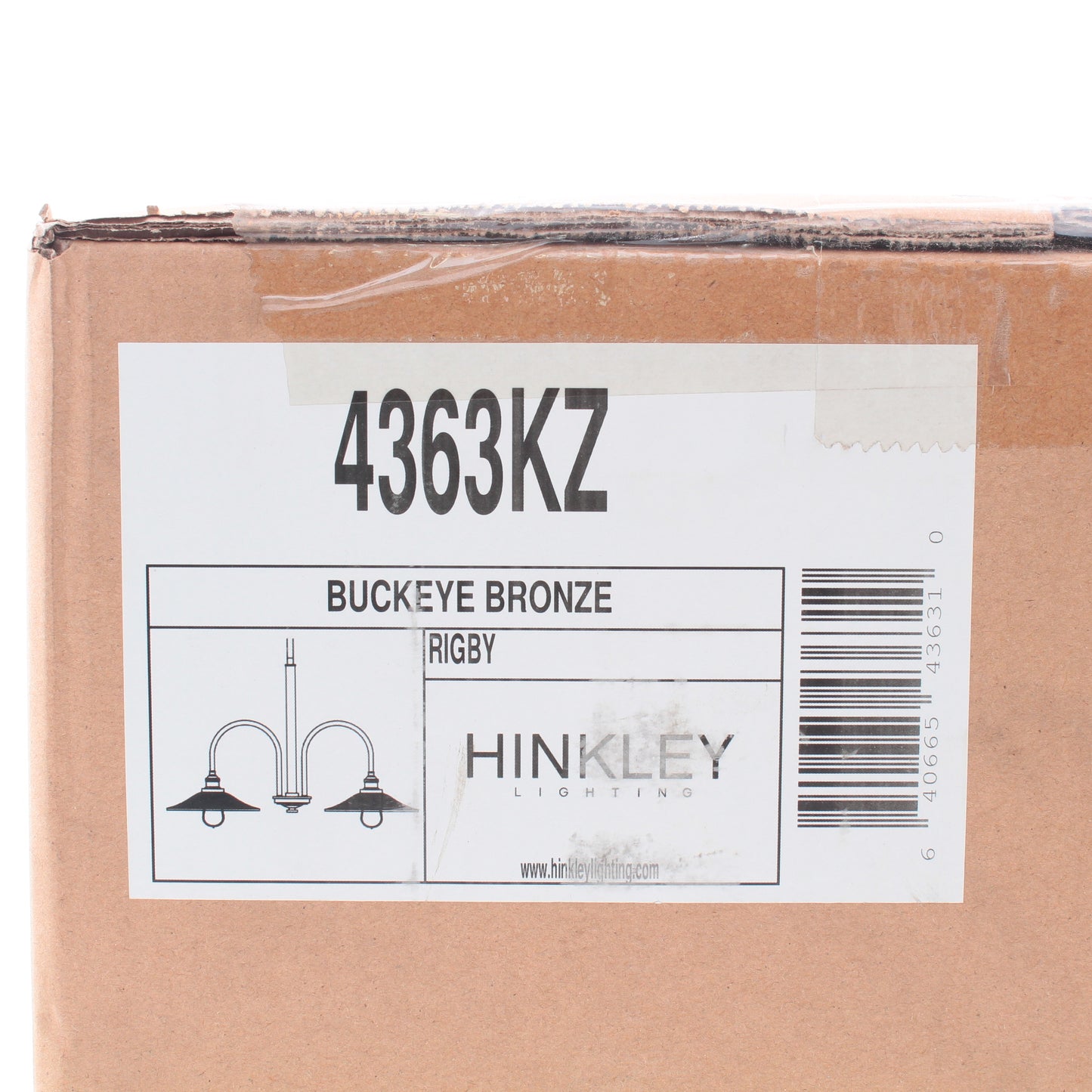 Hinkley Lighting HIN4363KZ Rigby 3LT Chandelier Buckeye Bronze Down Lighting