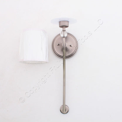 Hinkley Dimmable 1-Light Antique Nickel Wall Sconce 26"H x 7" Extension 4872AN