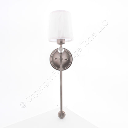 Hinkley Dimmable 1-Light Antique Nickel Wall Sconce 26"H x 7" Extension 4872AN