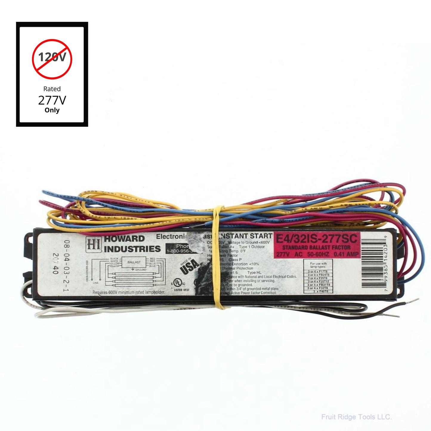 Howard Industries E4/32Is-277SC Standard Ballast Factor 277V AC 50-60HZ 0.41 AMP
