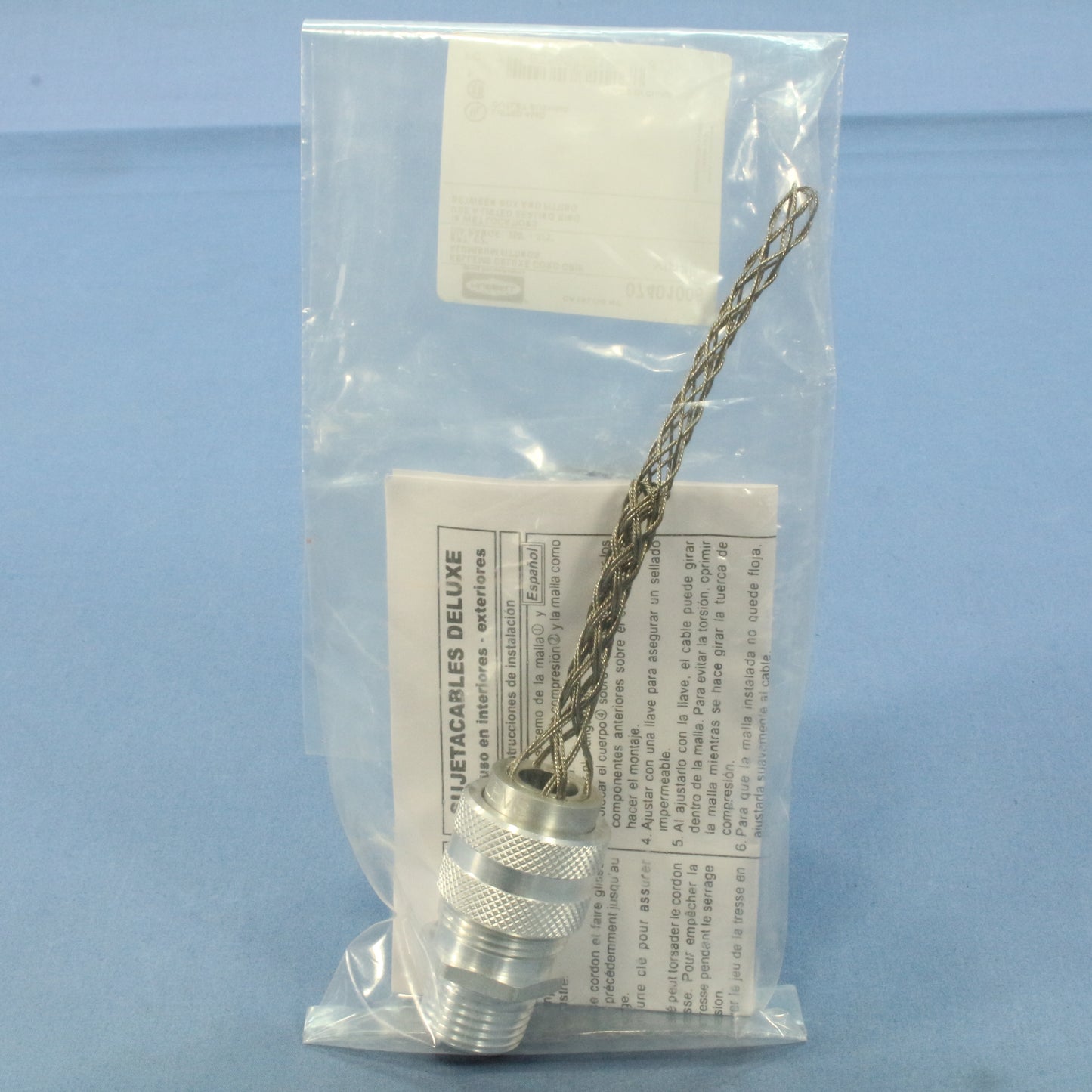 Hubbell Liquidtight Deluxe Cable Grip .25-.375" Cord 1/2" NPT Stainless 07401006