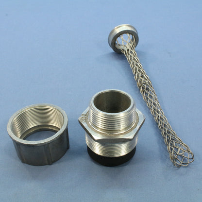 Hubbell Liquidtight Cable Grip .75-.875" Cord 1-1/4" NPT Stainless 074011251